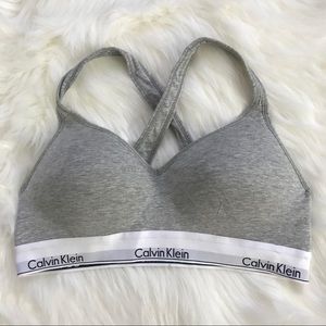 *NWOT* Calvin Klein Grey Sports Bra